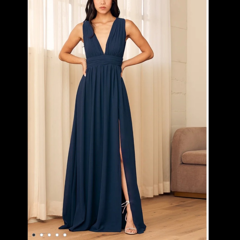 Navy maxi dress